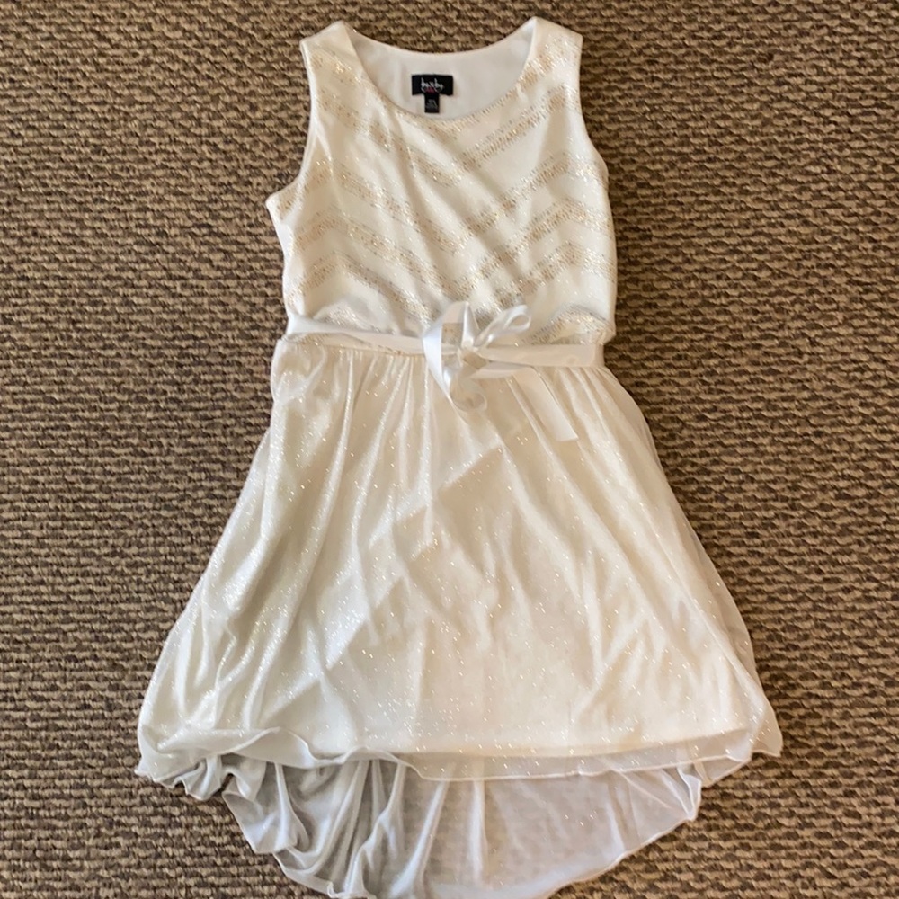 White glittery dress